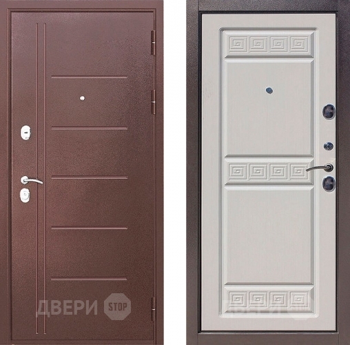 Входная металлическая Дверь Цитадель Троя 10см Антик Белый ясень в Черноголовке