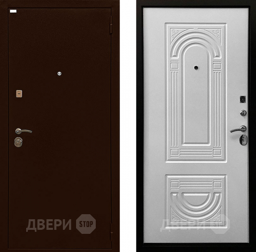 Входная металлическая Дверь Ратибор Оптима 3К Матовый белый в Черноголовке