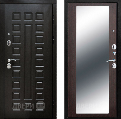 Входная металлическая Дверь Цитадель Сенатор с зеркалом Венге в Черноголовке