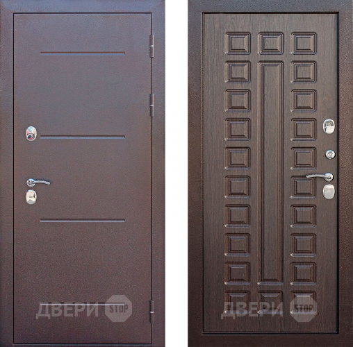 Входная металлическая Дверь Цитадель Isoterma Медный антик/Венге в Черноголовке