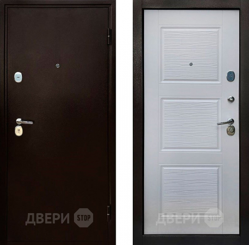 Входная металлическая Дверь СТОП Авангард 3К Беленый Дуб в Черноголовке