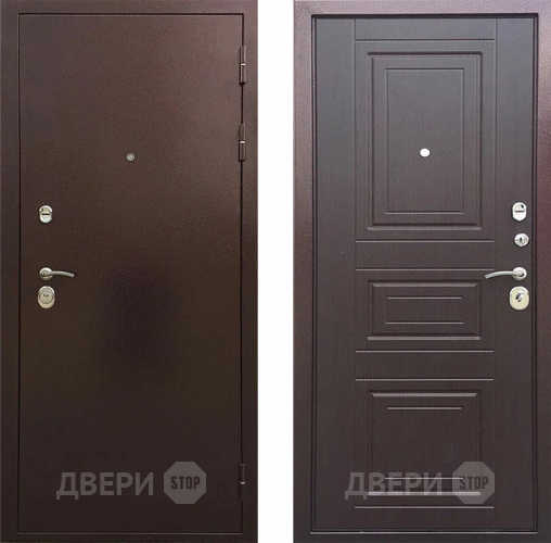 Входная металлическая Дверь Шелтер (SHELTER) Трио Орех премиум в Черноголовке