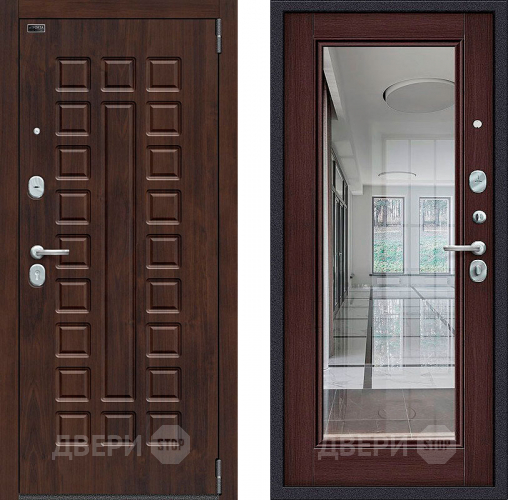 Входная металлическая Дверь Bravo Porta S-3 51/П61 с зеркалом Венге в Черноголовке