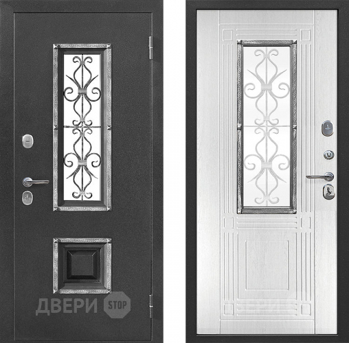 Дверь Цитадель Венеция Серебро/ Белый ясень в Черноголовке