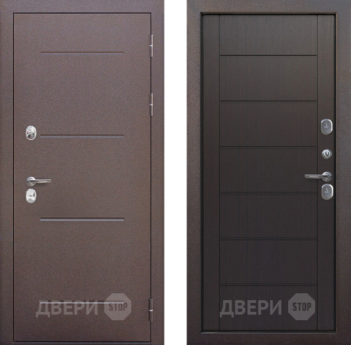 Входная металлическая Дверь Цитадель Isoterma Медный антик/Темный кипарис в Черноголовке