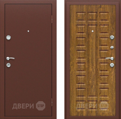 Входная металлическая Дверь СТОП ЭКО-2 Дуб Золотистый в Черноголовке