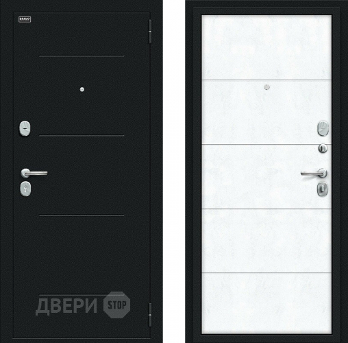 Дверь Bravo Граффити-1 Букле черное/Snow Art в Черноголовке