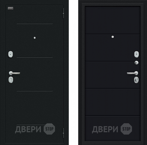 Входная металлическая Дверь Bravo Граффити-1 Букле черное/Total Black в Черноголовке