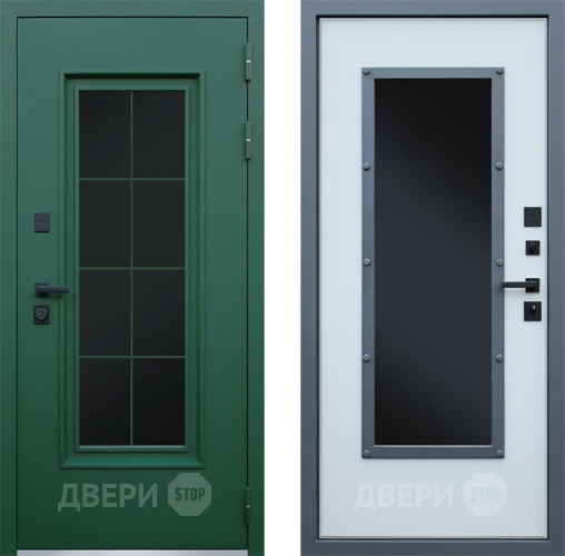 Входная металлическая Дверь Йошкар Терморазрыв Олимп с окном и английской решеткой в Черноголовке