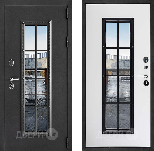 Входная металлическая Дверь Дверной Континент Тичино Серая в Черноголовке