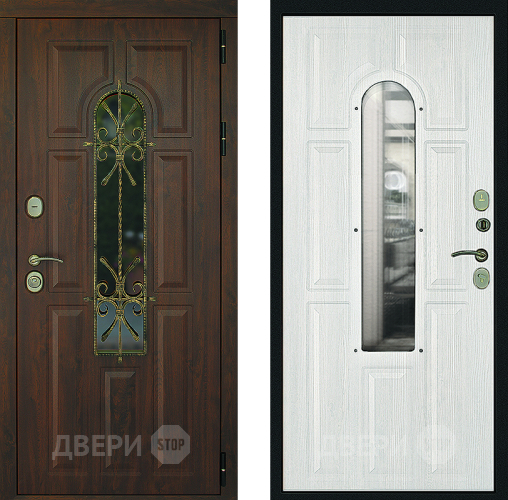 Входная металлическая Дверь Дверной Континент Лион Альберо Браш в Черноголовке