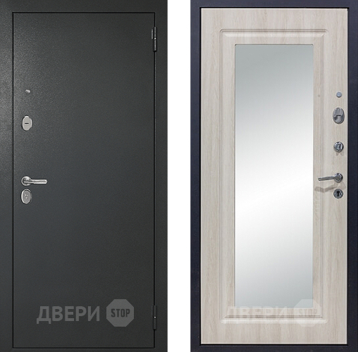 Входная металлическая Дверь Сударь 510 Зеркало Титан в Черноголовке