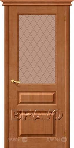 Межкомнатная дверь со стеклом М5 (Светлый Лак) в Черноголовке