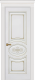Межкомнатная дверь Дверь Премьер ДГ, белая эмаль, патина золото в Черноголовке