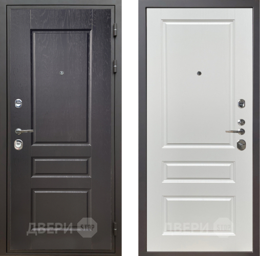 Входная металлическая Дверь Шелтер (SHELTER) Комфорт Дуб английский 1 Белый ясень в Черноголовке
