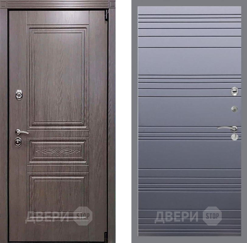 Входная металлическая Дверь Рекс (REX) Пренмиум-S Line Силк титан в Черноголовке