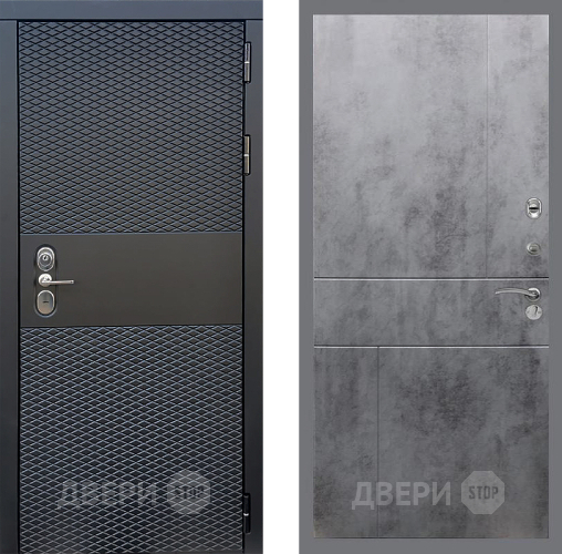 Входная металлическая Дверь Стоп БЛЭК CISA ФЛ-290 Бетон темный в Черноголовке