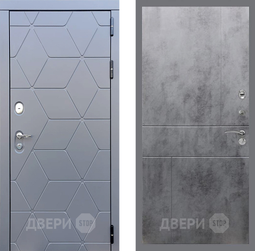 Входная металлическая Дверь Стоп КОСМО ФЛ-290 Бетон темный в Черноголовке