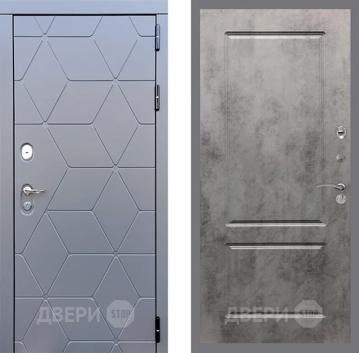 Входная металлическая Дверь Стоп КОСМО ФЛ-117 Бетон темный в Черноголовке