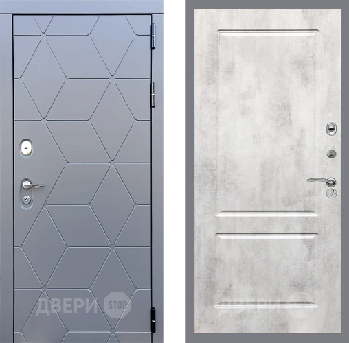 Входная металлическая Дверь Стоп КОСМО ФЛ-117 Бетон светлый в Черноголовке