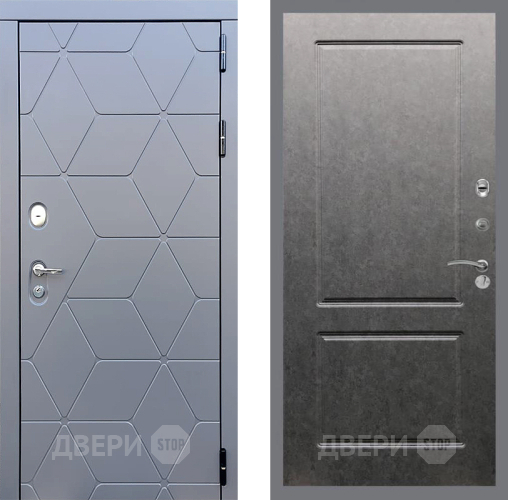 Входная металлическая Дверь Стоп КОСМО ФЛ-117 Штукатурка графит в Черноголовке