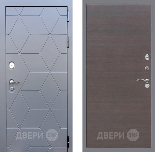 Входная металлическая Дверь Стоп КОСМО Гладкая венге поперечный в Черноголовке