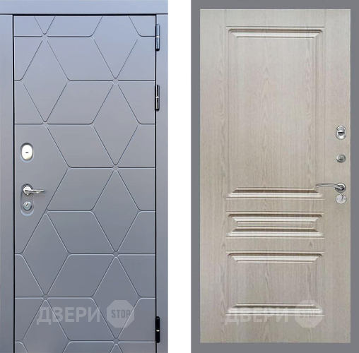 Входная металлическая Дверь Стоп КОСМО ФЛ-243 Беленый дуб в Черноголовке