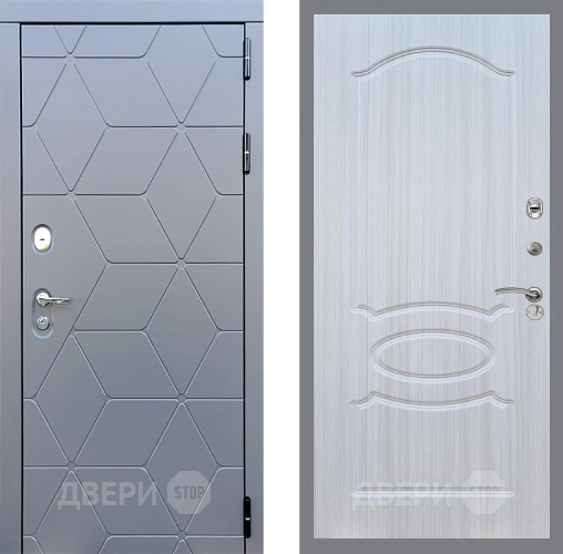 Входная металлическая Дверь Стоп КОСМО ФЛ-128 Сандал белый в Черноголовке