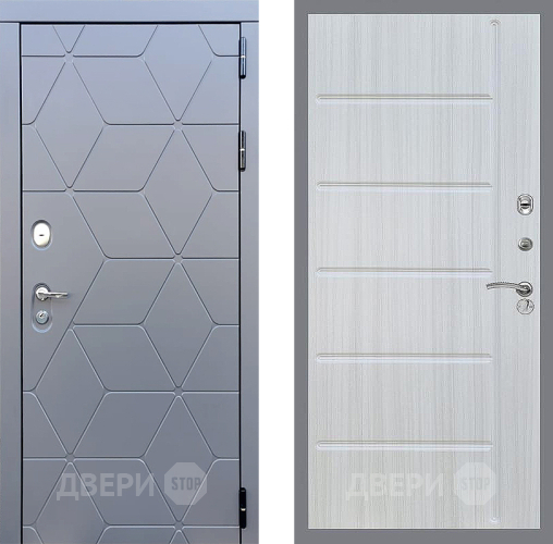 Входная металлическая Дверь Стоп КОСМО ФЛ-102 Сандал белый в Черноголовке