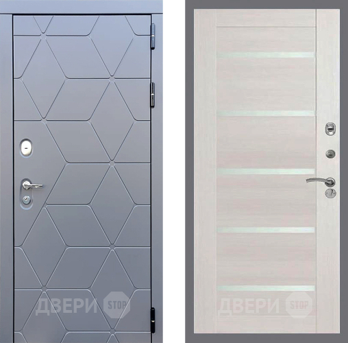 Входная металлическая Дверь Стоп КОСМО СБ-14 Лиственница беж в Черноголовке