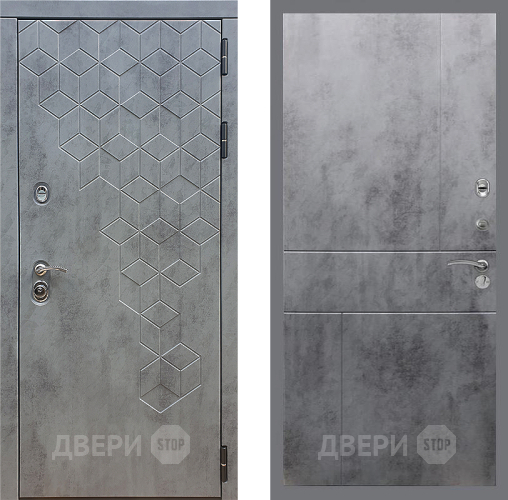 Входная металлическая Дверь Стоп БЕТОН ФЛ-290 Бетон темный в Черноголовке