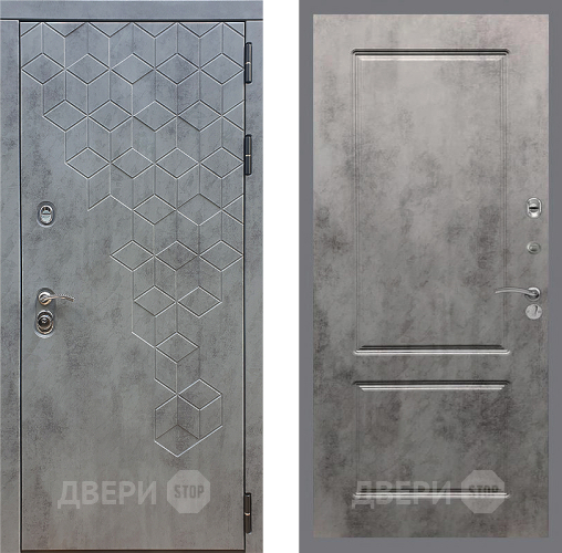 Входная металлическая Дверь Стоп БЕТОН ФЛ-117 Бетон темный в Черноголовке