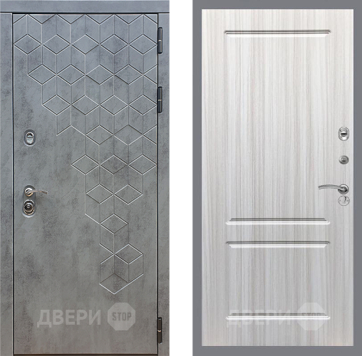 Входная металлическая Дверь Стоп БЕТОН ФЛ-117 Сандал белый в Черноголовке