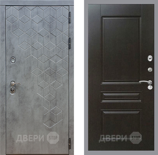 Входная металлическая Дверь Стоп БЕТОН ФЛ-243 Венге в Черноголовке