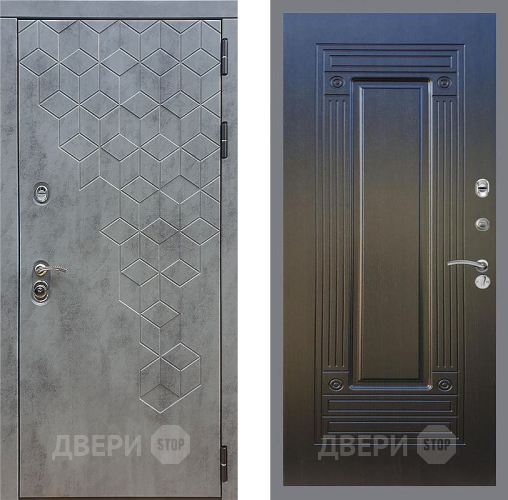 Входная металлическая Дверь Стоп БЕТОН ФЛ-4 Венге в Черноголовке