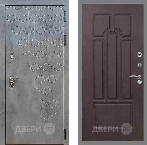 Входная металлическая Дверь Стоп БЕТОН ФЛ-58 Венге в Черноголовке
