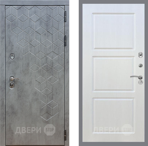 Входная металлическая Дверь Стоп БЕТОН ФЛ-3 Лиственница беж в Черноголовке