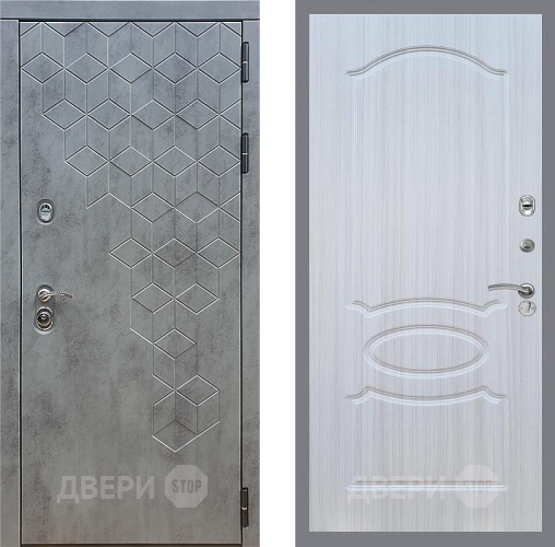 Входная металлическая Дверь Стоп БЕТОН ФЛ-128 Сандал белый в Черноголовке
