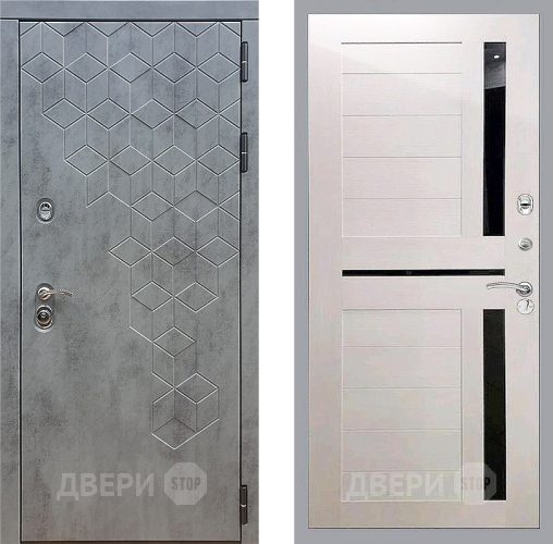 Входная металлическая Дверь Стоп БЕТОН СБ-18 Лиственница беж в Черноголовке