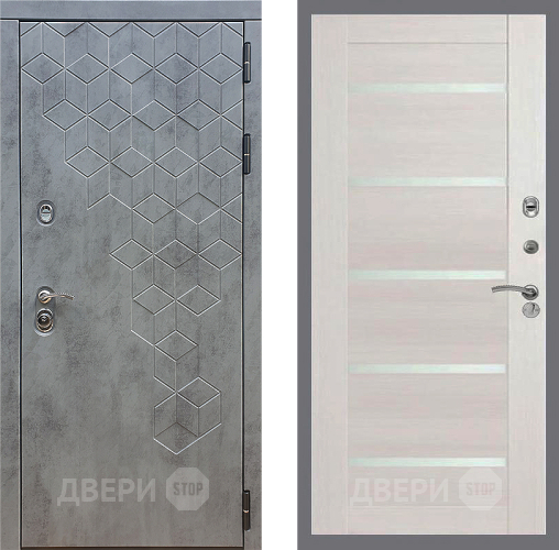Входная металлическая Дверь Стоп БЕТОН СБ-14 Лиственница беж в Черноголовке