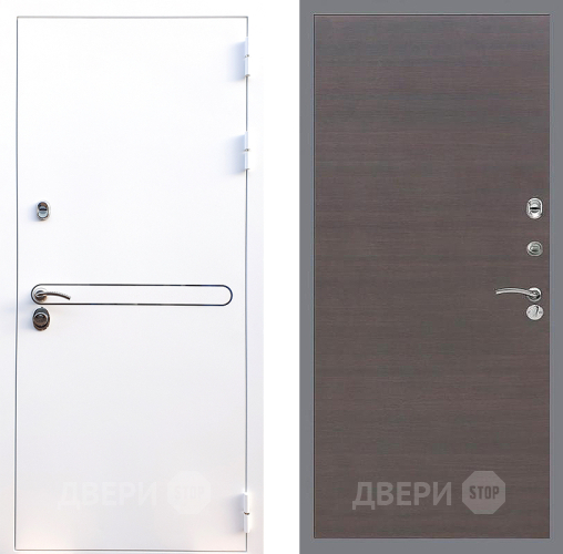 Входная металлическая Дверь Стоп Лайн Вайт Гладкая венге поперечный в Черноголовке