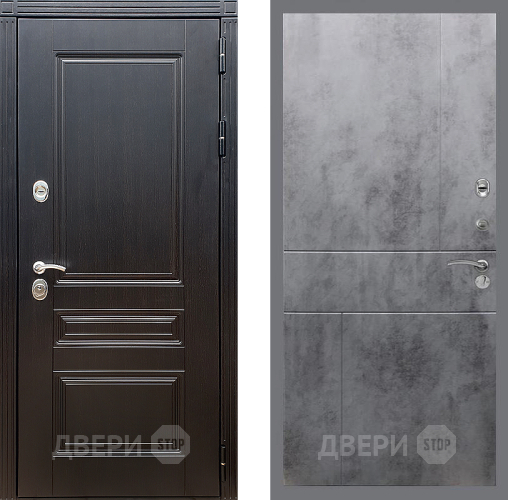 Входная металлическая Дверь Стоп МЕГАПОЛИС ФЛ-290 Бетон темный в Черноголовке