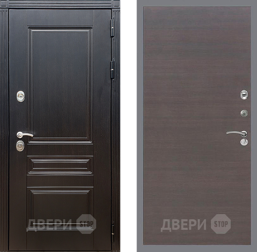 Входная металлическая Дверь Стоп МЕГАПОЛИС Гладкая венге поперечный в Черноголовке