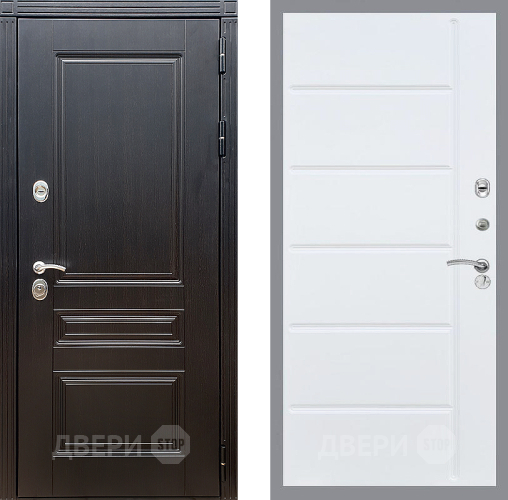 Входная металлическая Дверь Стоп МЕГАПОЛИС ФЛ-102 Белый ясень в Черноголовке