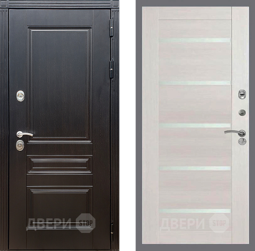 Входная металлическая Дверь Стоп МЕГАПОЛИС СБ-14 Лиственница беж в Черноголовке