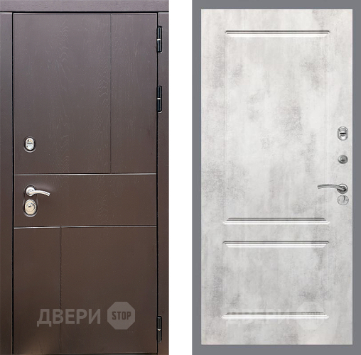 Входная металлическая Дверь Стоп УРБАН ФЛ-117 Бетон светлый в Черноголовке