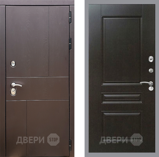 Входная металлическая Дверь Стоп УРБАН ФЛ-243 Венге в Черноголовке