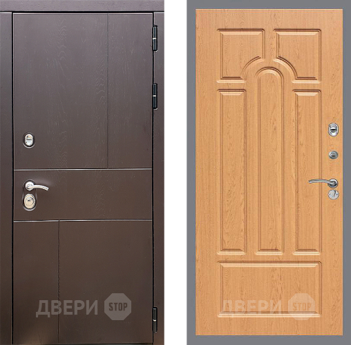 Входная металлическая Дверь Стоп УРБАН ФЛ-58 Дуб в Черноголовке