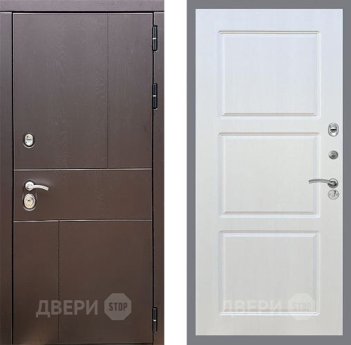 Входная металлическая Дверь Стоп УРБАН ФЛ-3 Лиственница беж в Черноголовке