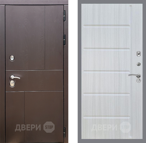 Входная металлическая Дверь Стоп УРБАН ФЛ-102 Сандал белый в Черноголовке